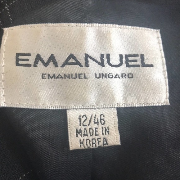 Emanuel Emanuel Ungaro Striped Black Blazer - Picture 5 of 6